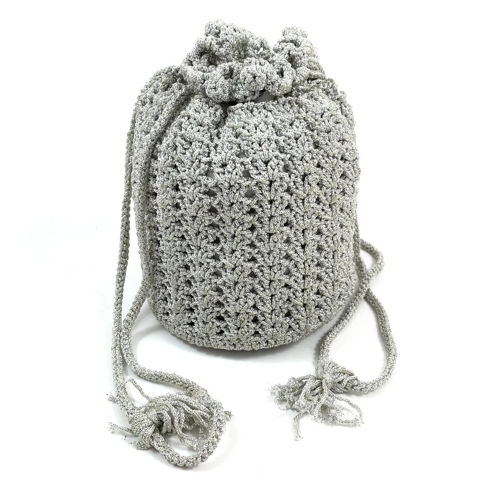 ❌SOLD❌ Vintage handmade silver woven mini pouch bag - Picture 2 of 9